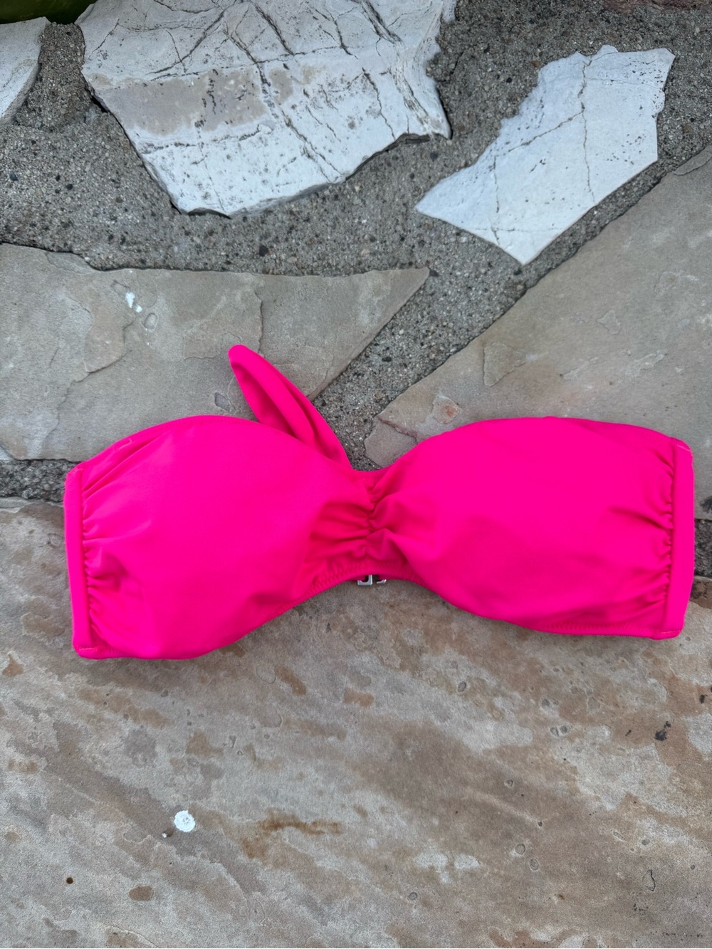 Hot Pink Bandeau Bikini top sz S NWOT